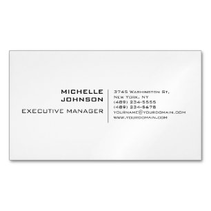 Professional Modern Minimalist Plain Magnetic Business Card