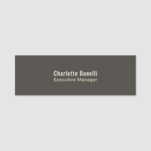 Professional Modern Minimalist Plain Name Tag