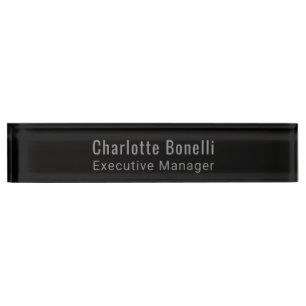 Professional Modern Minimalist Plain  Nameplate