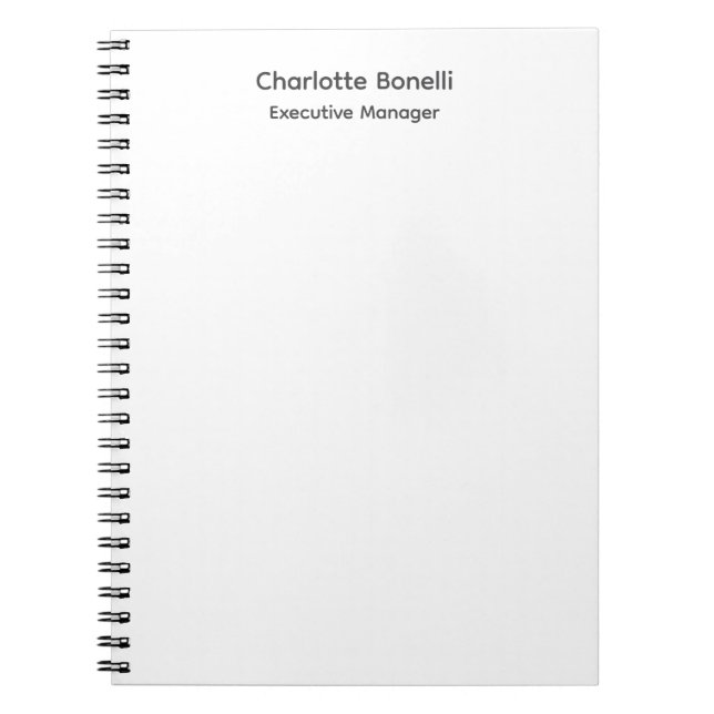 Professional Modern Minimalist Plain Notebook (Front)