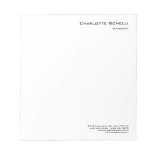 Professional Modern Minimalist Plain Notepad