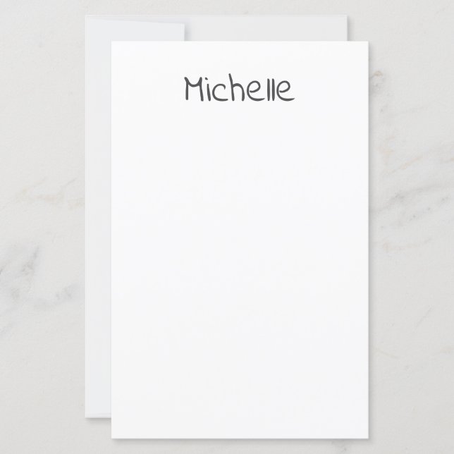 Professional Modern Minimalist Plain Own Name (Front)