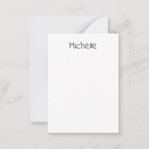 Professional Modern Minimalist Plain Own Name Card