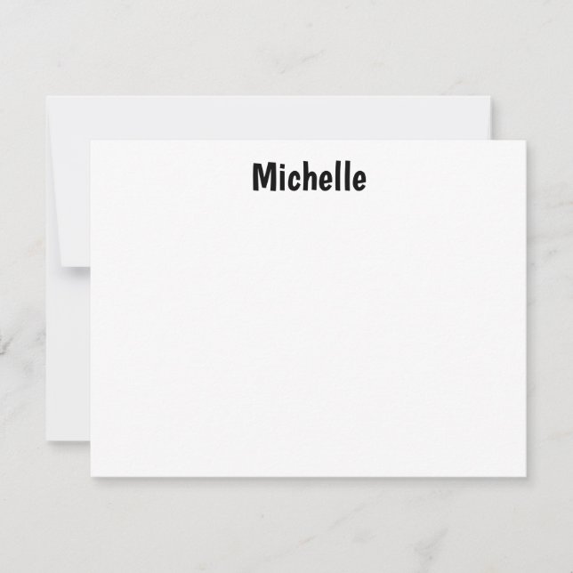 Professional Modern Minimalist Plain Own Name Card (Front)