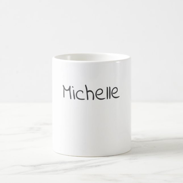 Professional Modern Minimalist Plain Own Name Coffee Mug (Center)