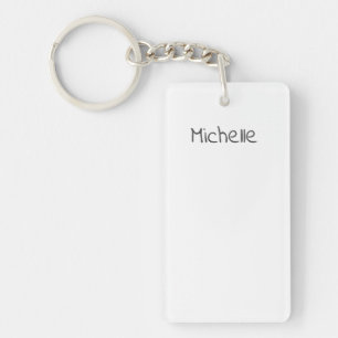 Professional Modern Minimalist Plain Own Name Key Ring
