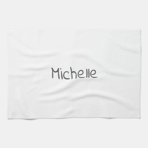Professional Modern Minimalist Plain Own Name Tea Towel