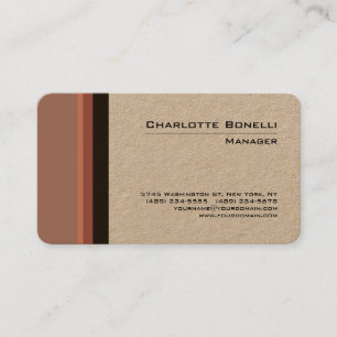 Professional Modern Minimalist Plain Premium Kraft Business Card