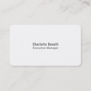 Professional Modern Minimalist Plain Round Corner Business Card