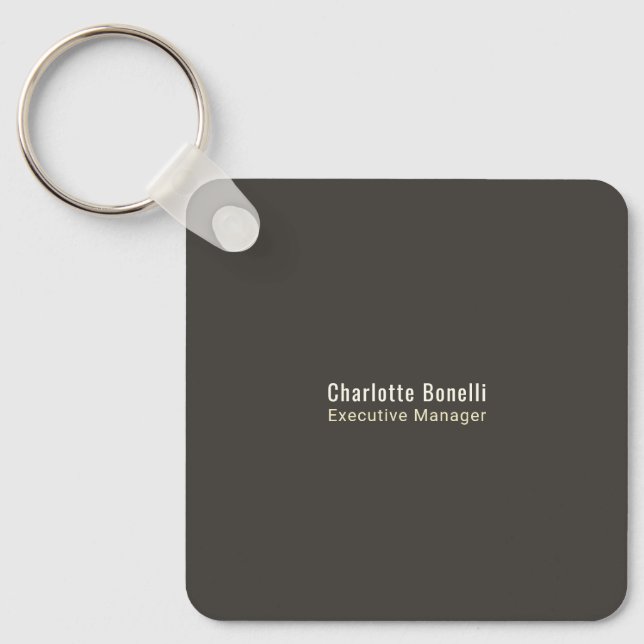 Professional Modern Minimalist Plain Round Corner Key Ring (Front)