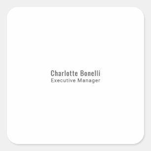 Professional Modern Minimalist Plain  Square Sticker