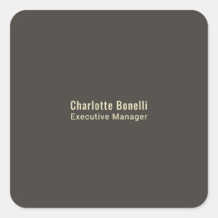 Professional Modern Minimalist Plain  Square Sticker