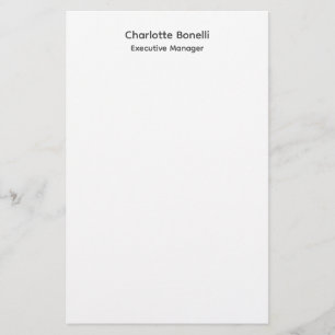 Professional Modern Minimalist Plain Stationery
