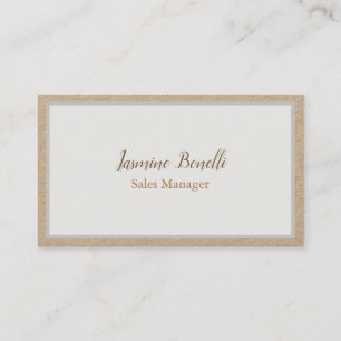 Professional Modern Minimalist Premium Kraft Business Card