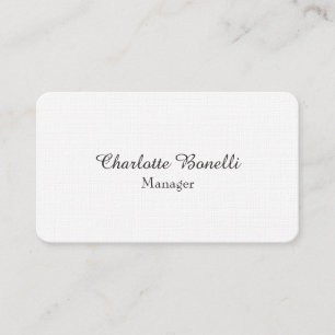 Professional Modern Minimalist Premium Linen Business Card