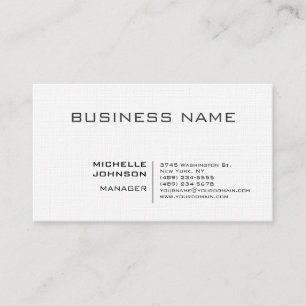 Professional Modern Minimalist Premium Linen Business Card
