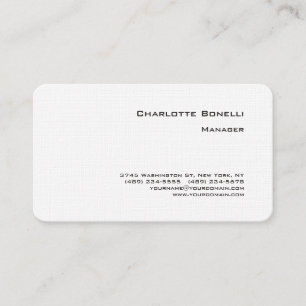 Professional Modern Minimalist Premium Linen Business Card