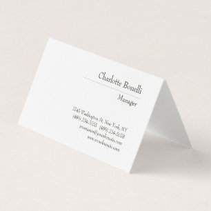 Professional Modern Minimalist Premium Silk Business Card