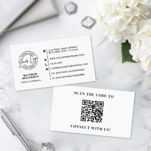 Professional Modern Minimalist QR Code Logo Business Card