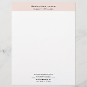 Professional Modern Minimalist Simple Plain Custom Letterhead