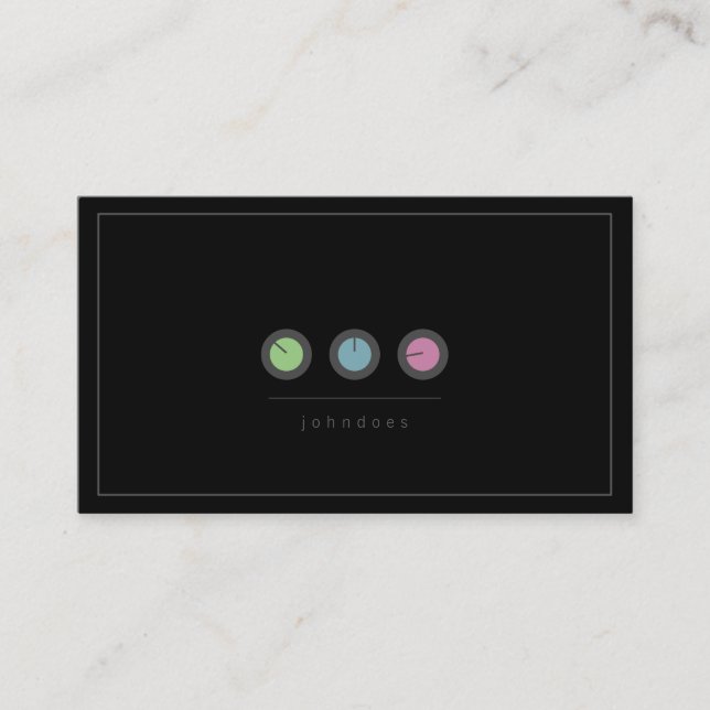 Professional Modern Minimalist Sound Business Card (Front)