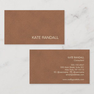 Professional Modern Minimalist Terracotta Tan Business Card