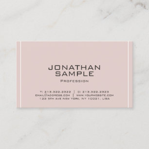 Professional Modern Minimalistic Elegant Plain Business Card