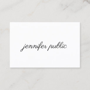 Professional Modern Minimalistic Handwritten Business Card