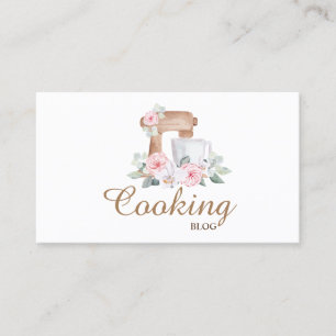 Professional,Modern,Mixer Flower,Cooking Blog Business Card