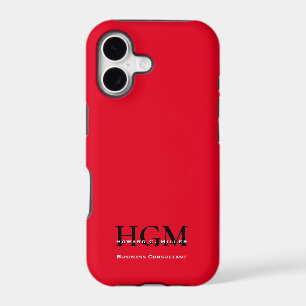 Professional Modern Monogram Logo Red Black