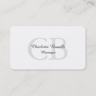 Professional Modern Monogram Minimalist Creation Business Card