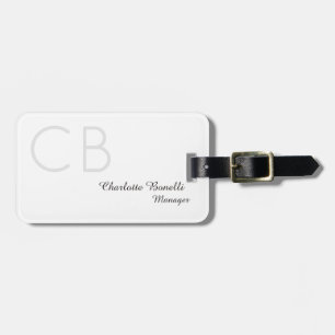 Professional Modern Monogram Minimalist Creation Luggage Tag