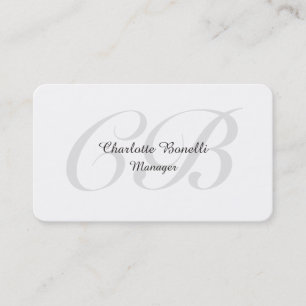 Professional Modern Monogram Minimalist Creative Business Card