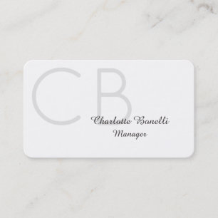 Professional Modern Monogram Minimalist Creative Business Card