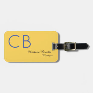 Professional Modern Monogram Minimalist Creative Luggage Tag