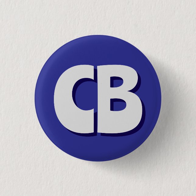 Professional Modern Monogram Minimalist Initials 3 Cm Round Badge (Front)