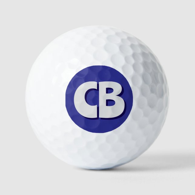 Professional Modern Monogram Minimalist Initials Golf Balls (Front)
