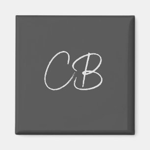 Professional Modern Monogram Minimalist Initials Magnet