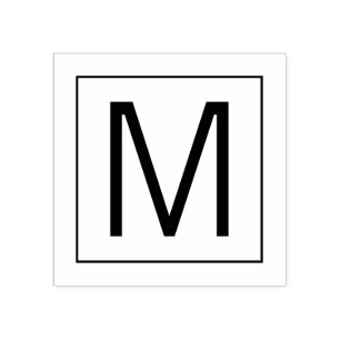 Professional Modern Monogram Rubber Stamp