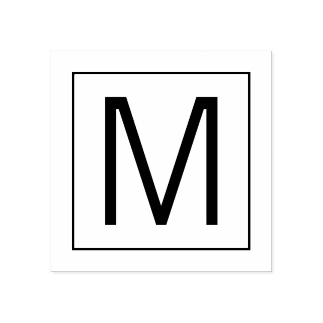 Professional Modern Monogram Rubber Stamp (Imprint)