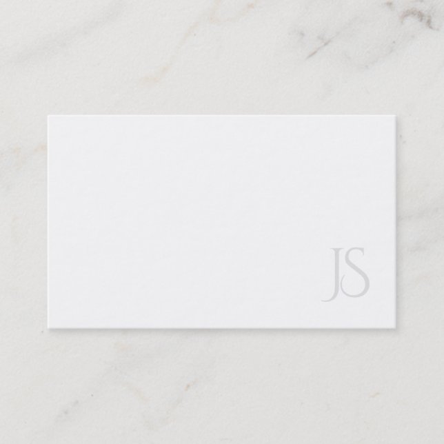 Professional Modern Monogram Simple Template Top Business Card (Front)