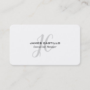 Professional Modern Monogrammed Business Card