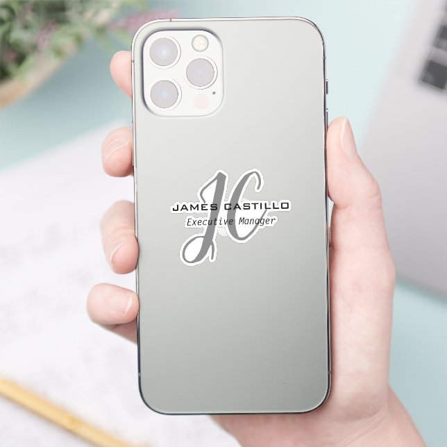 Professional Modern Monogrammed Minimalist (Phone)