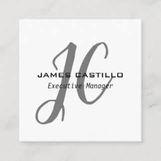 Professional Modern Monogrammed Minimalist Enclosure Card
