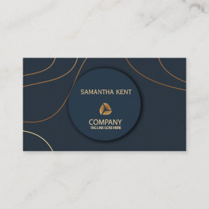 Professional Modern Navy & Gold Business Card