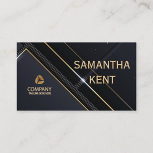 Professional Modern Navy & Gold Business Card