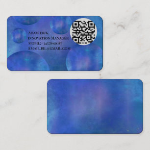 Professional Modern Nebula Galaxy QR Code card