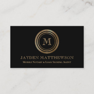 Professional Modern Notary Loan Signing Agent Business Card