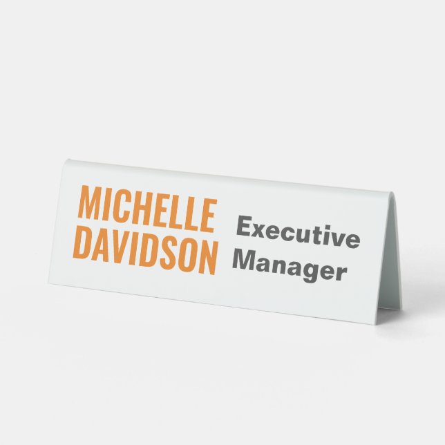 Professional Modern Orange White Minimalist Plain (Front)