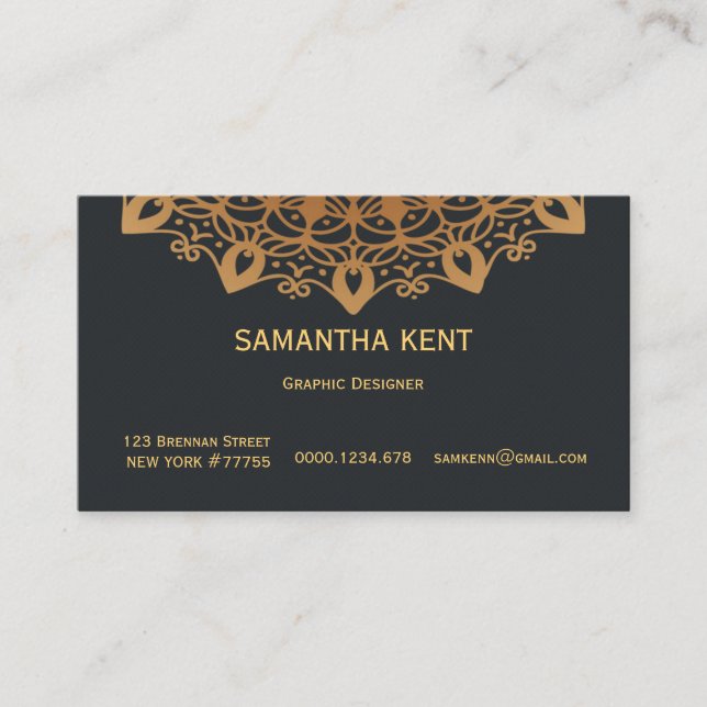 Professional Modern ornaments Business Card (Front)
